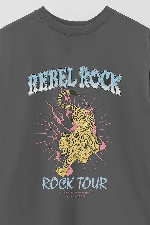 REMERA OVER ESTAMPADA REBEL ROCK 1