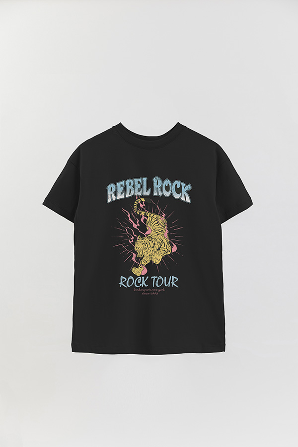REMERA OVER ESTAMPADA REBEL ROCK 1