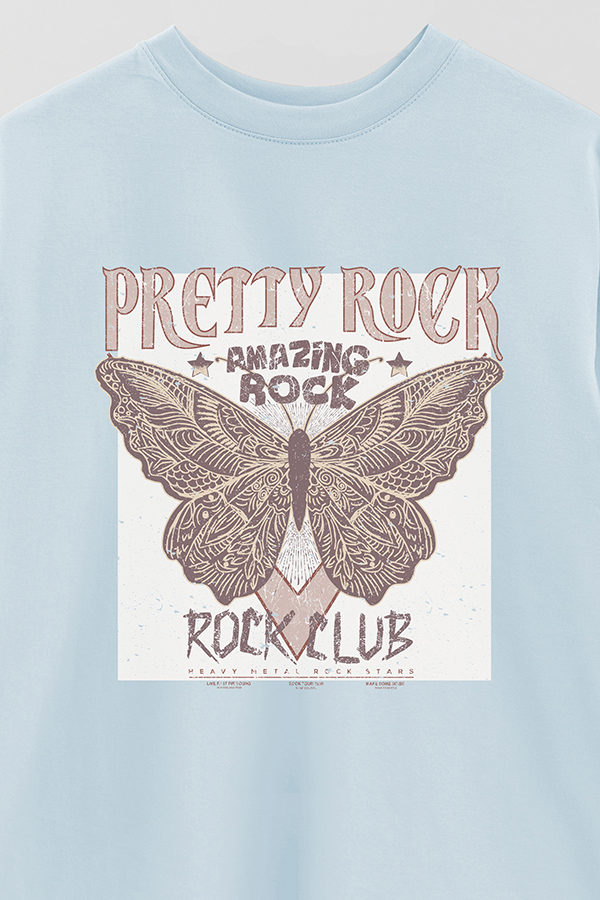 REMERA OVER ESTAMPADA PRETTY ROCK