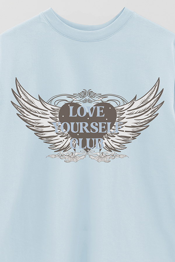 REMERA OVER ESTAMPADA LOVE YOURSELF