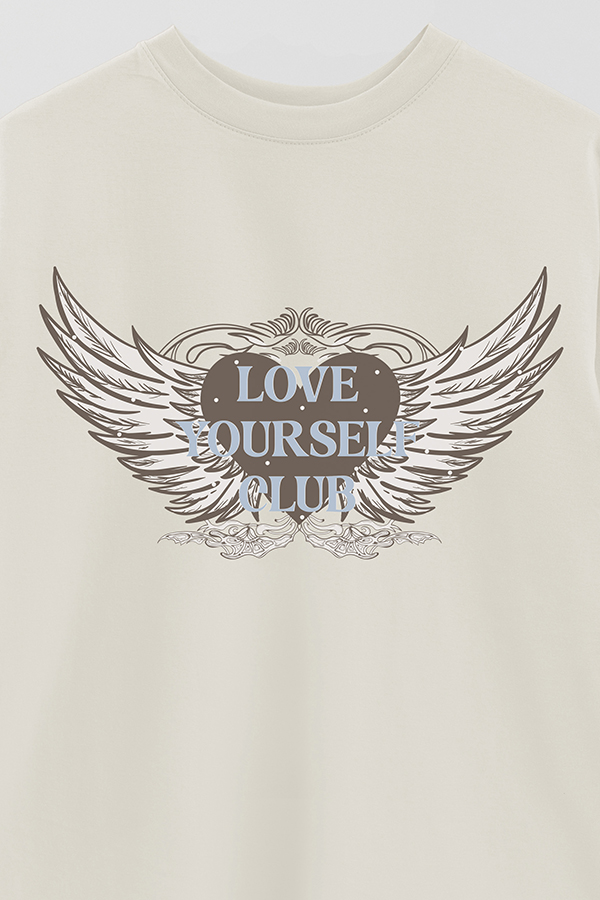 REMERA OVER ESTAMPADA LOVE YOURSELF