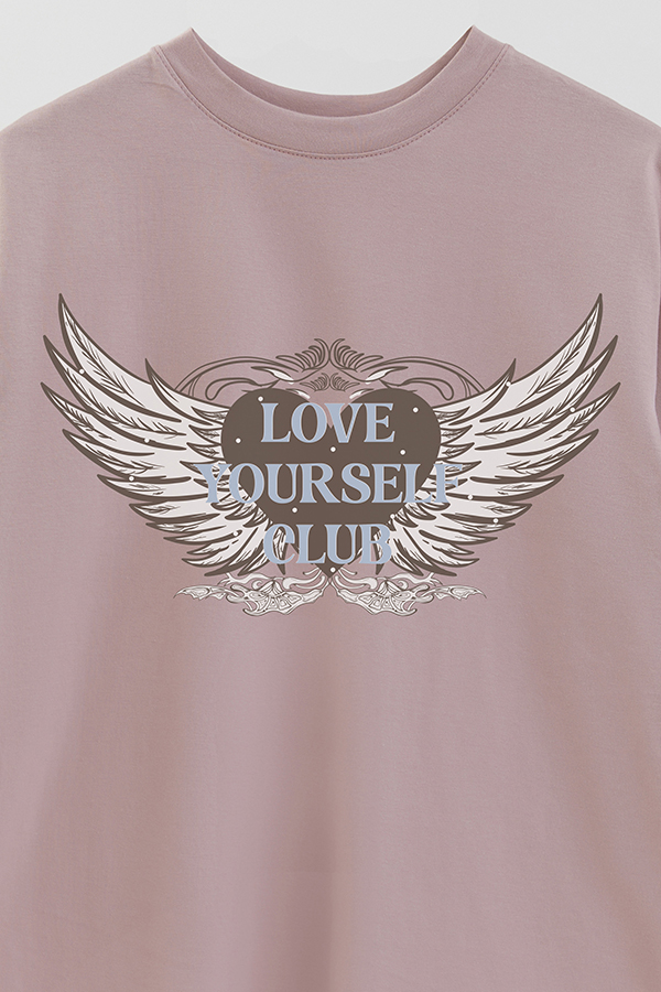 REMERA OVER ESTAMPADA LOVE YOURSELF