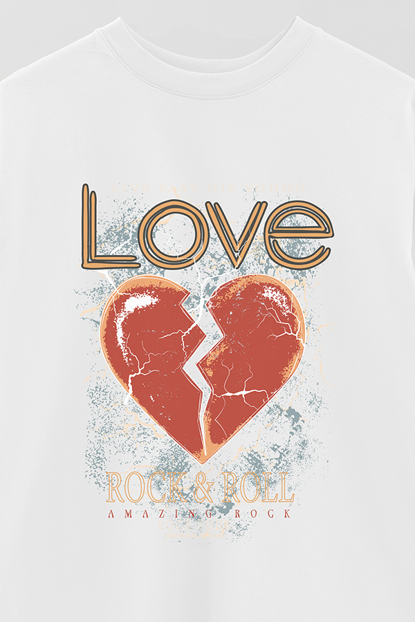REMERA OVER ESTAMPADA LOVE