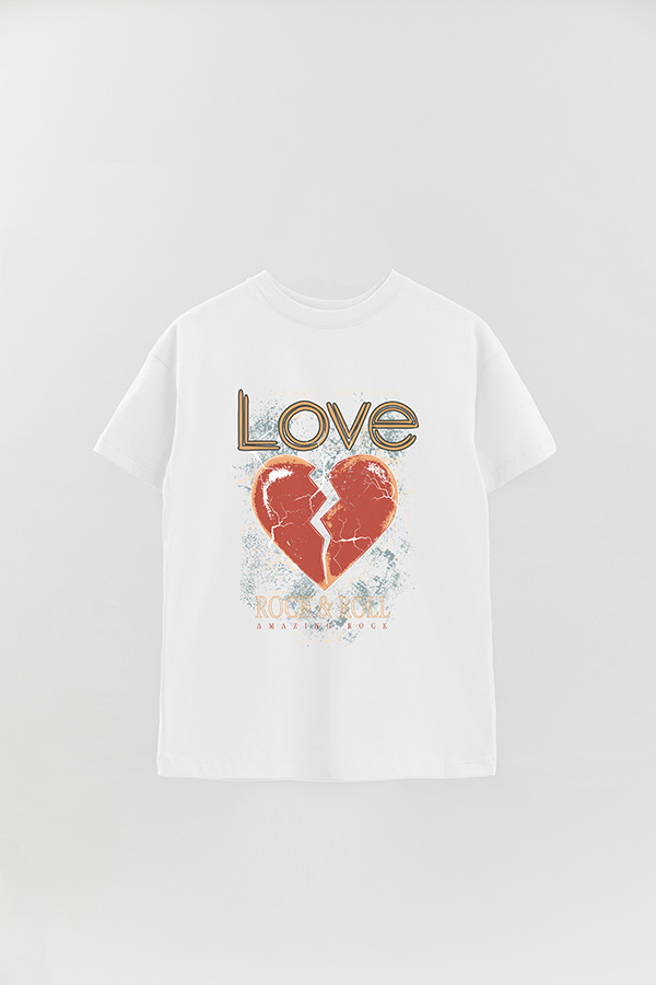 REMERA OVER ESTAMPADA LOVE