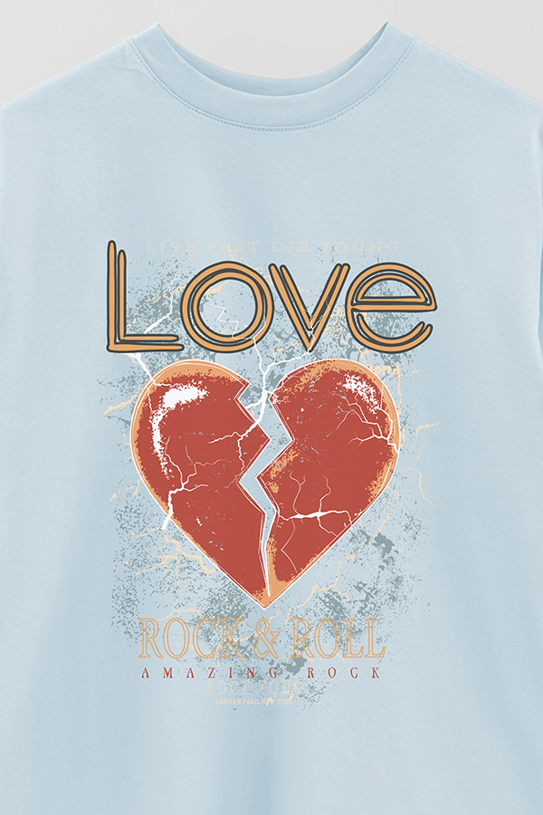 REMERA OVER ESTAMPADA LOVE