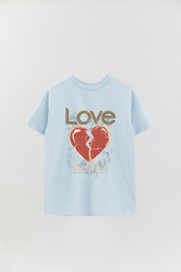 REMERA OVER ESTAMPADA LOVE