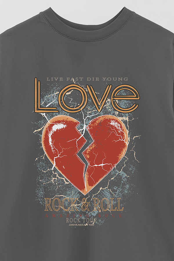 REMERA OVER ESTAMPADA LOVE