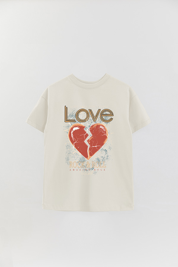REMERA OVER ESTAMPADA LOVE