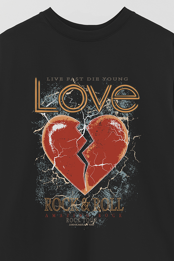 REMERA OVER ESTAMPADA LOVE