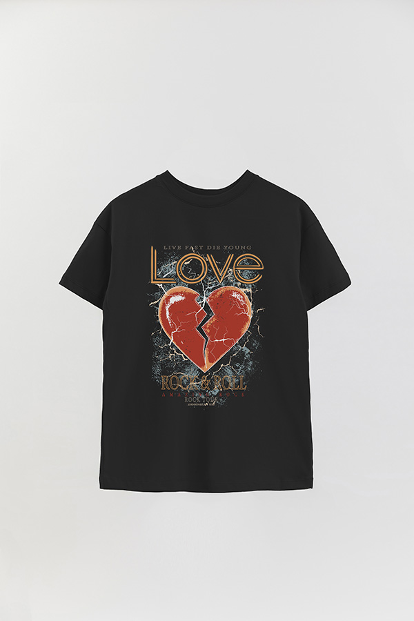 REMERA OVER ESTAMPADA LOVE