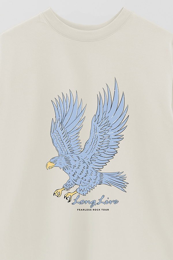 REMERA OVER ESTAMPADA LONG LIVE