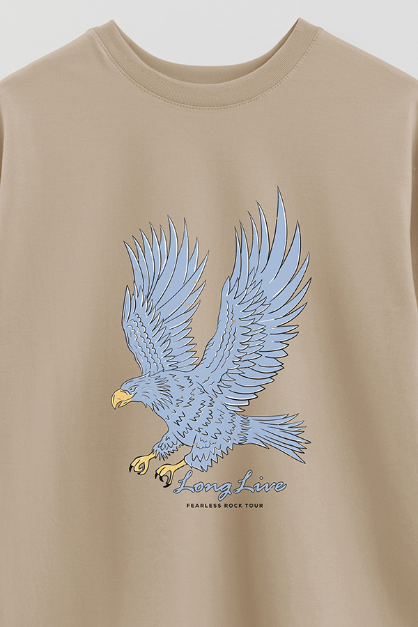 REMERA OVER ESTAMPADA LONG LIVE