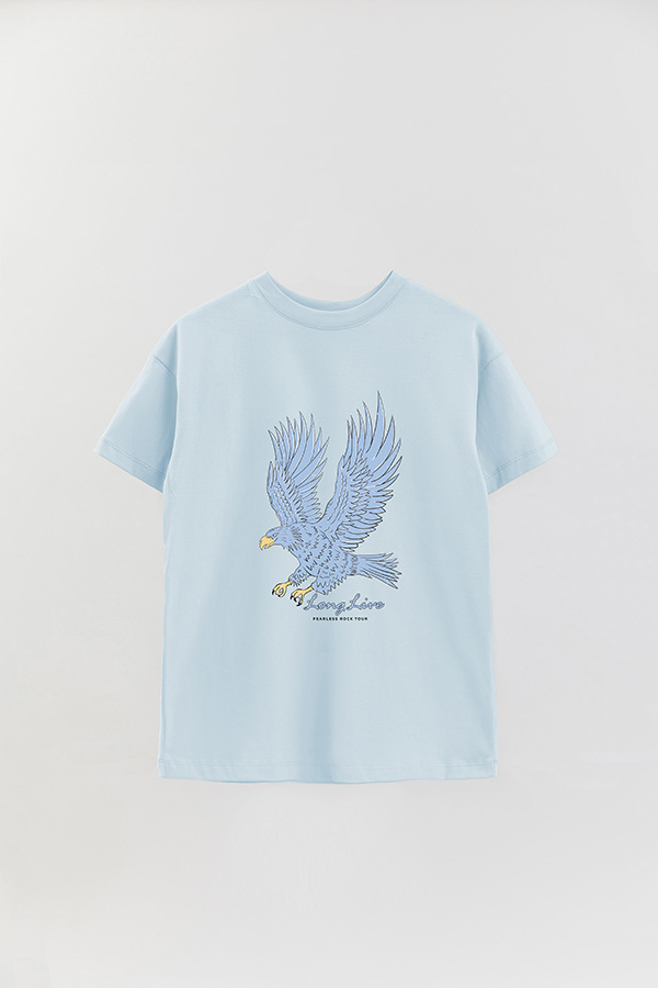 REMERA OVER ESTAMPADA LONG LIVE