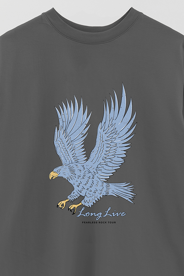 REMERA OVER ESTAMPADA LONG LIVE