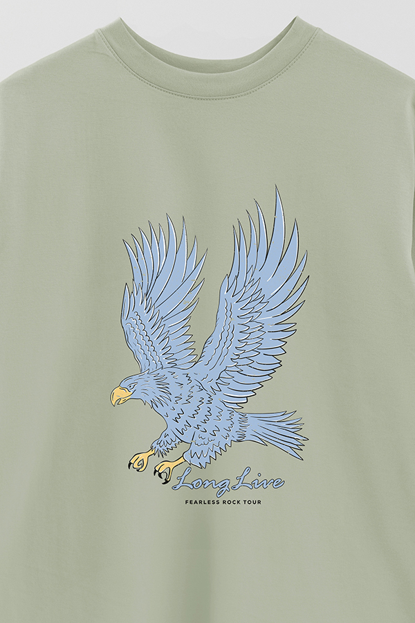 REMERA OVER ESTAMPADA LONG LIVE