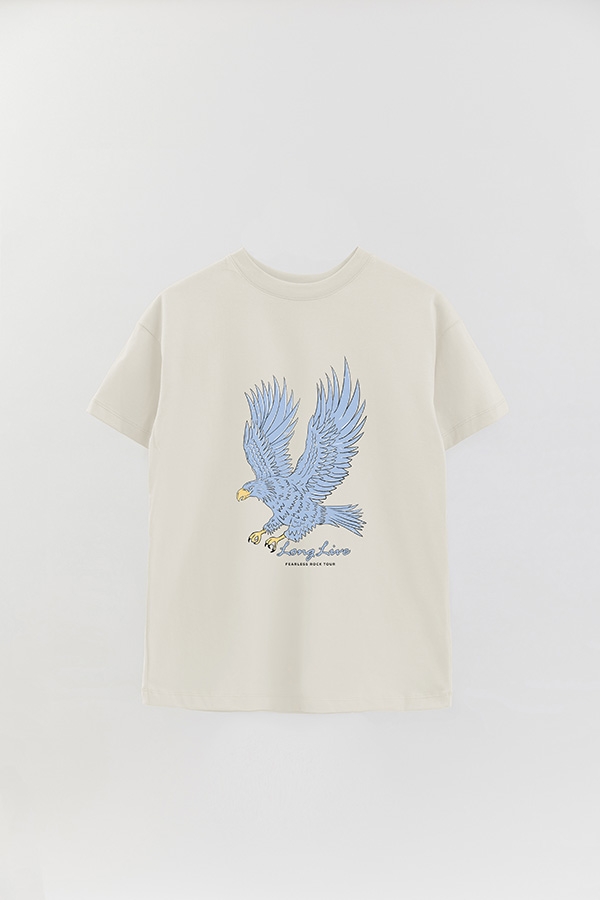 REMERA OVER ESTAMPADA LONG LIVE