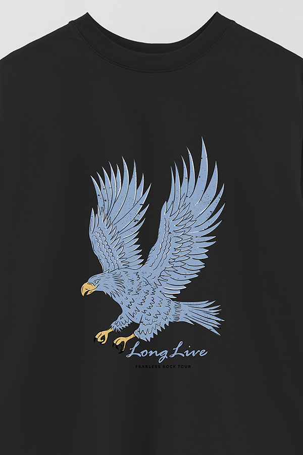 REMERA OVER ESTAMPADA LONG LIVE
