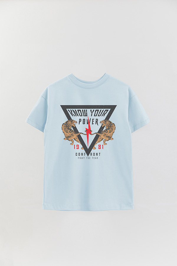 REMERA OVER ESTAMPADA KNOW YOUR POWER