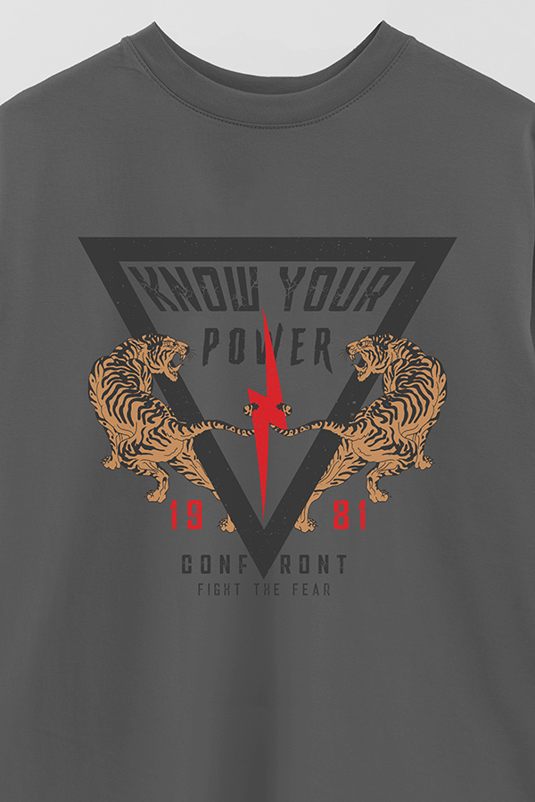 REMERA OVER ESTAMPADA KNOW YOUR POWER