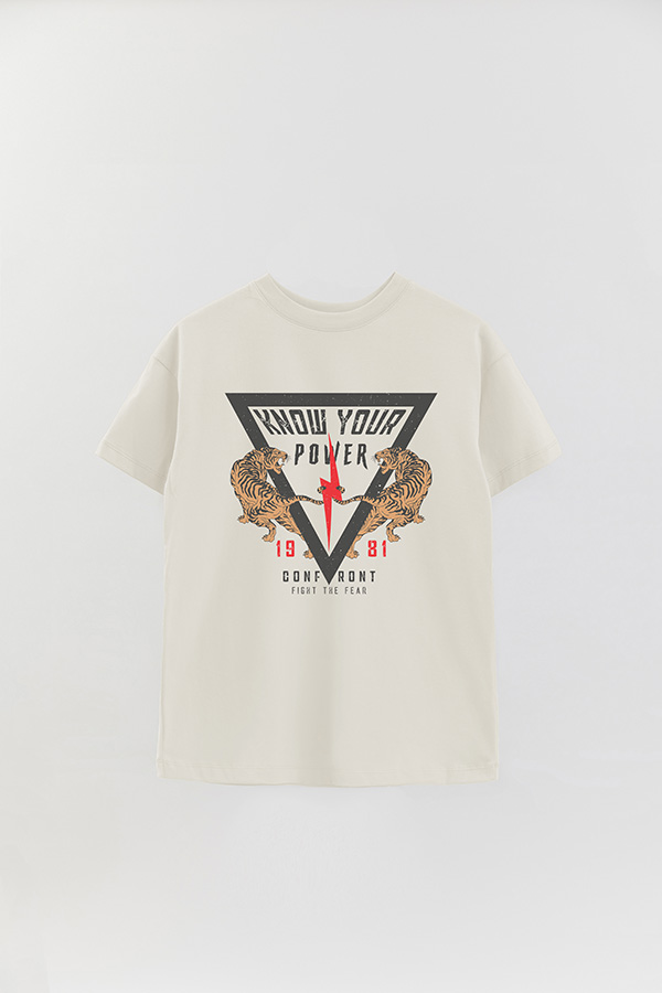 REMERA OVER ESTAMPADA KNOW YOUR POWER