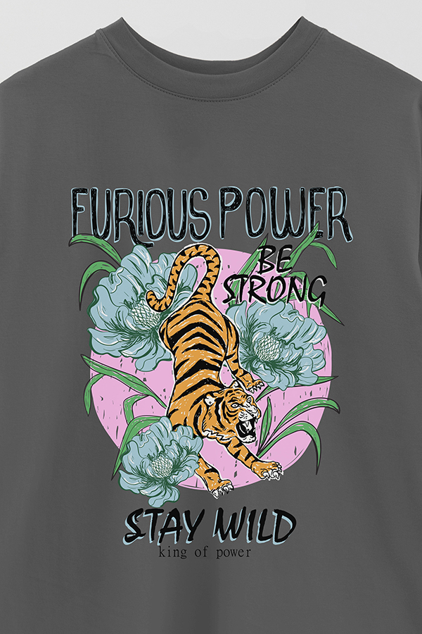 REMERA OVER ESTAMPADA FURIOUS POWER 3