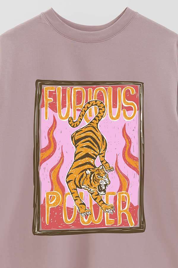 REMERA OVER ESTAMPADA FURIOUS POWER 2