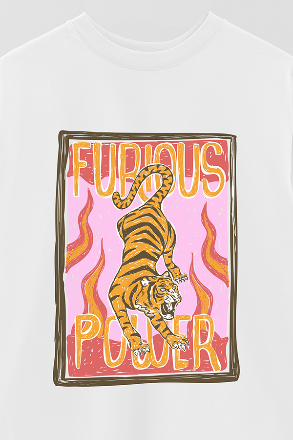 REMERA OVER ESTAMPADA FURIOUS POWER 2