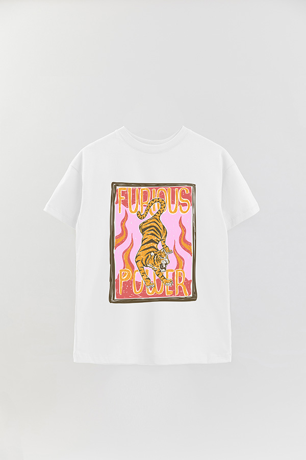 REMERA OVER ESTAMPADA FURIOUS POWER 2