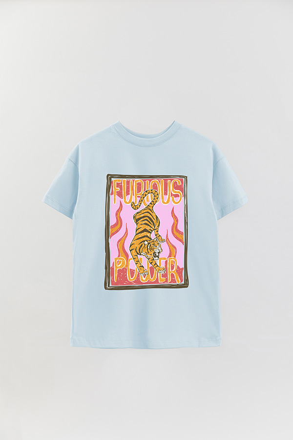 REMERA OVER ESTAMPADA FURIOUS POWER 2