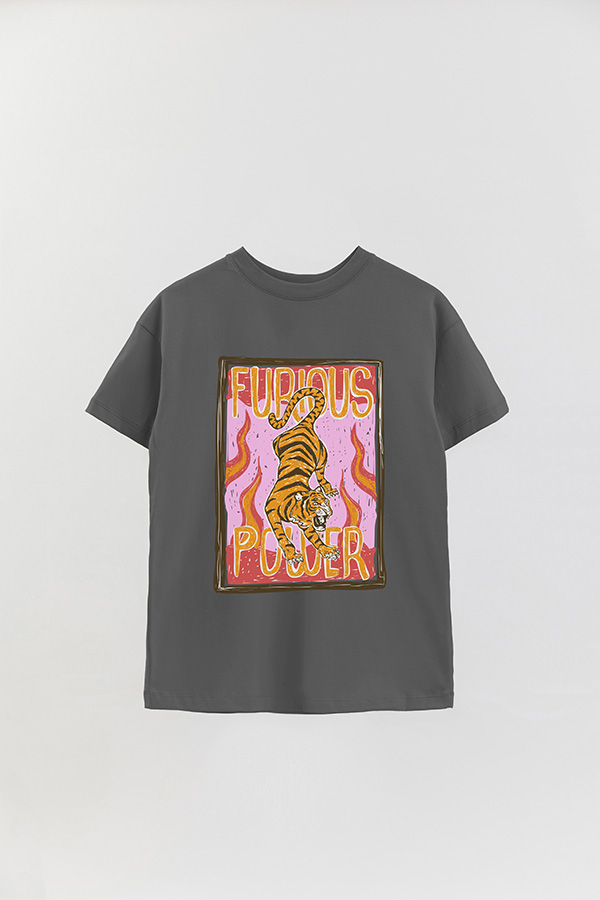 REMERA OVER ESTAMPADA FURIOUS POWER 2