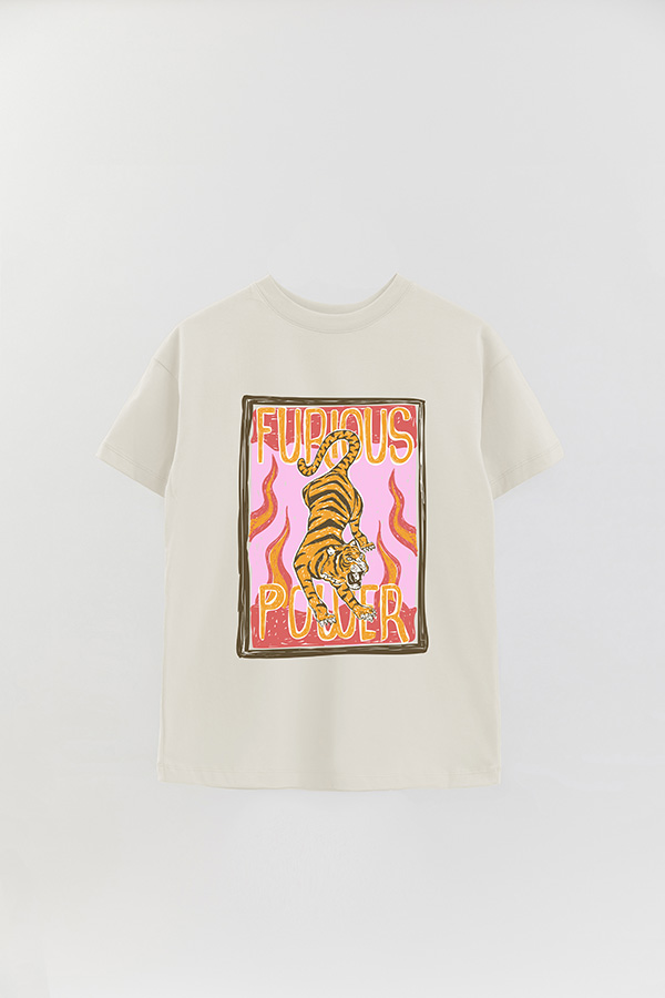 REMERA OVER ESTAMPADA FURIOUS POWER 2