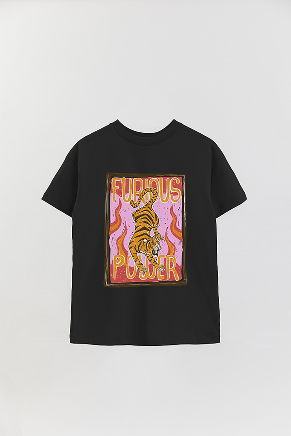 REMERA OVER ESTAMPADA FURIOUS POWER 2