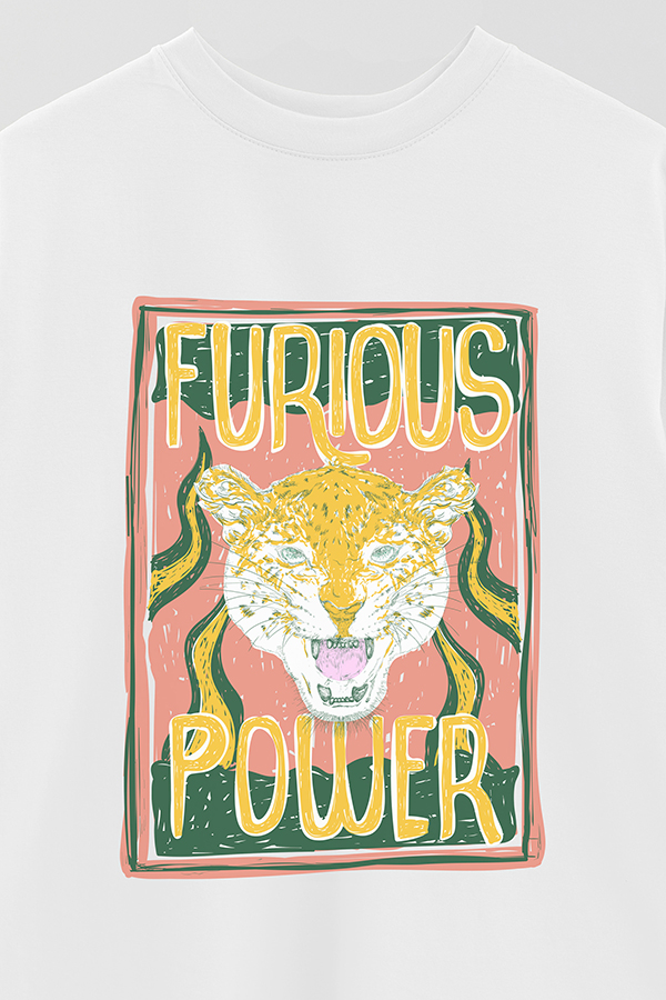 REMERA OVER ESTAMPADA FURIOUS POWER 1