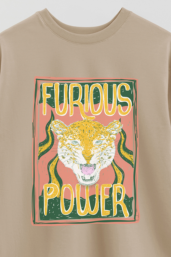REMERA OVER ESTAMPADA FURIOUS POWER 1