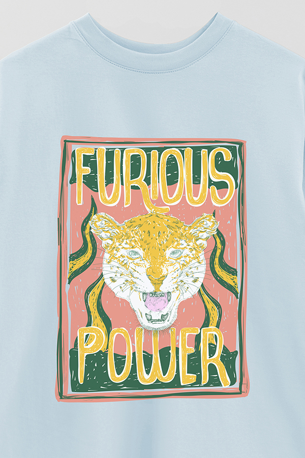 REMERA OVER ESTAMPADA FURIOUS POWER 1