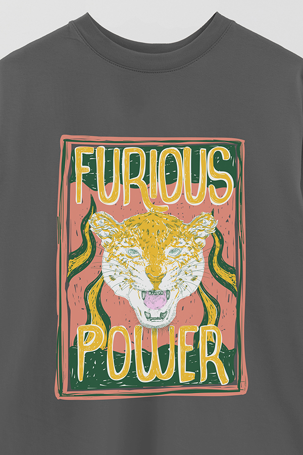 REMERA OVER ESTAMPADA FURIOUS POWER 1