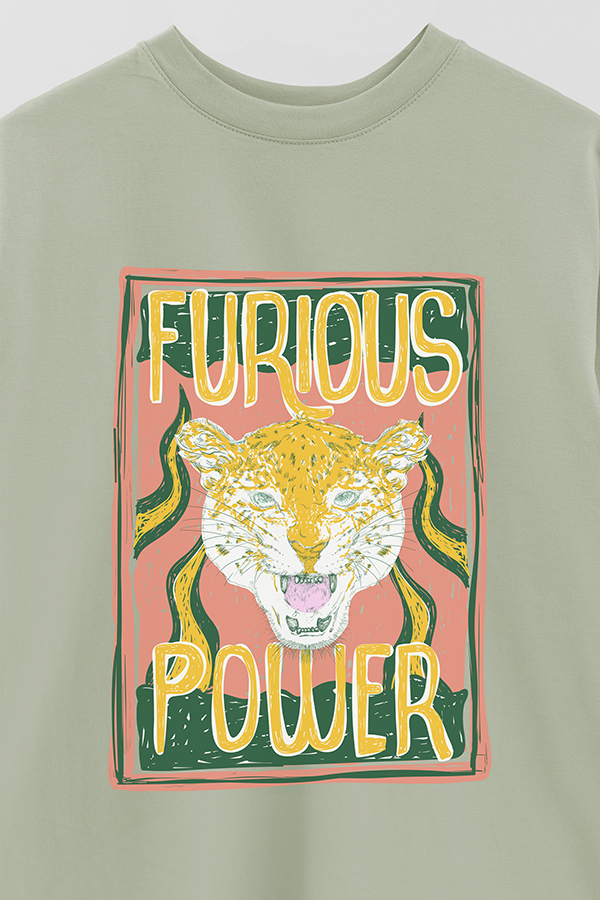 REMERA OVER ESTAMPADA FURIOUS POWER 1