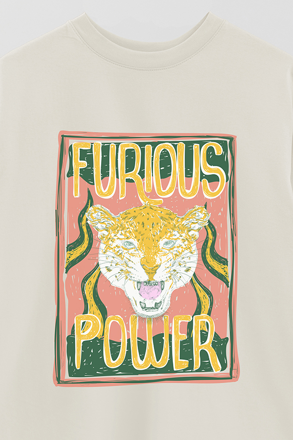 REMERA OVER ESTAMPADA FURIOUS POWER 1