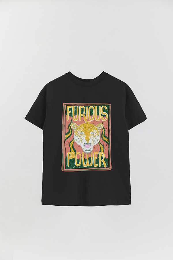 REMERA OVER ESTAMPADA FURIOUS POWER 1