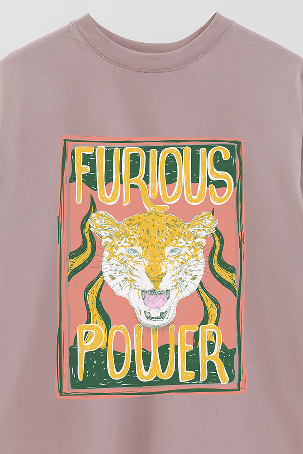 REMERA OVER ESTAMPADA FURIOUS POWER 1