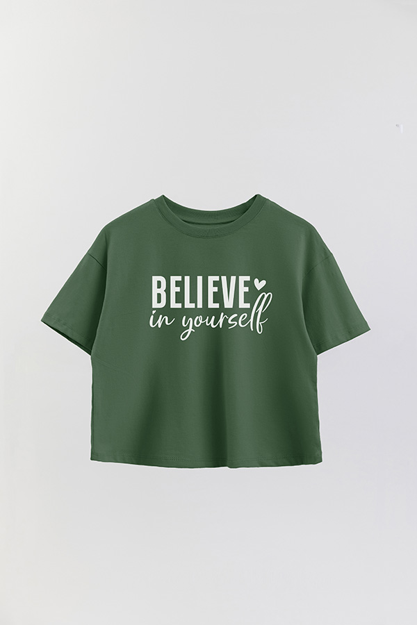 REMERA CROP ESTAMPADA GR BELIEVE IN YOURSELF