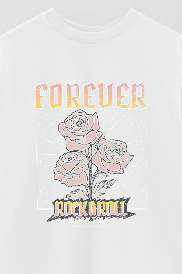 REMERA OVER ESTAMPADA FOREVER