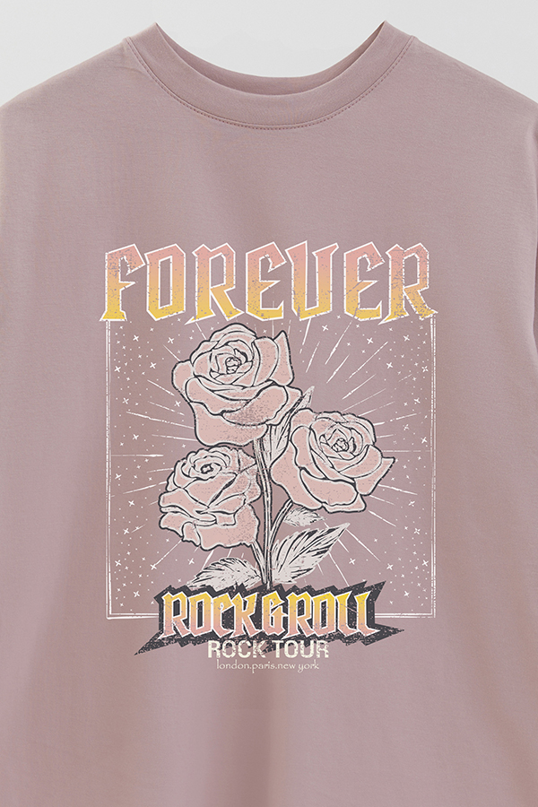 REMERA OVER ESTAMPADA FOREVER