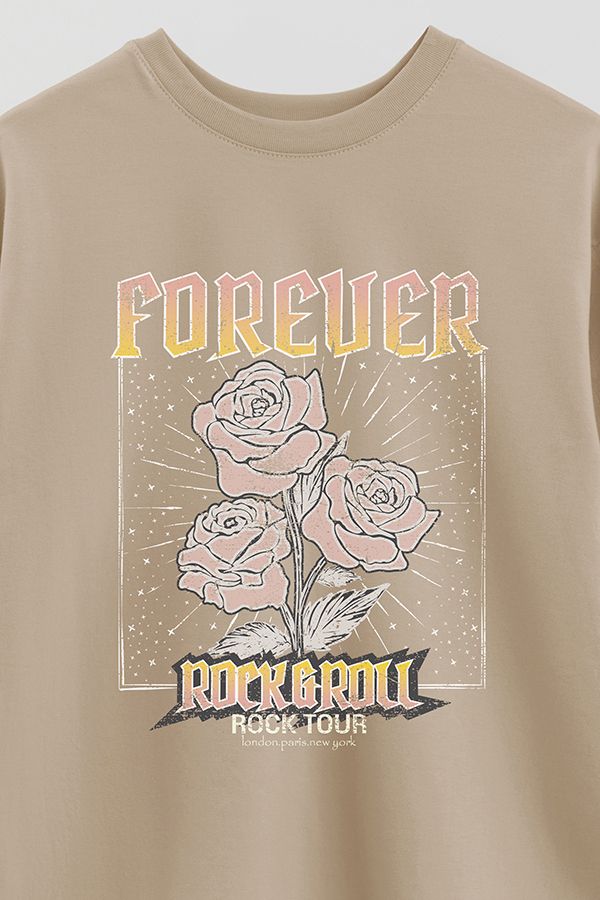 REMERA OVER ESTAMPADA FOREVER