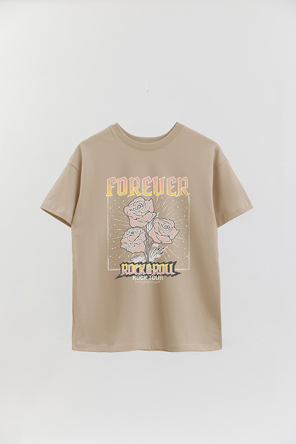 REMERA OVER ESTAMPADA FOREVER