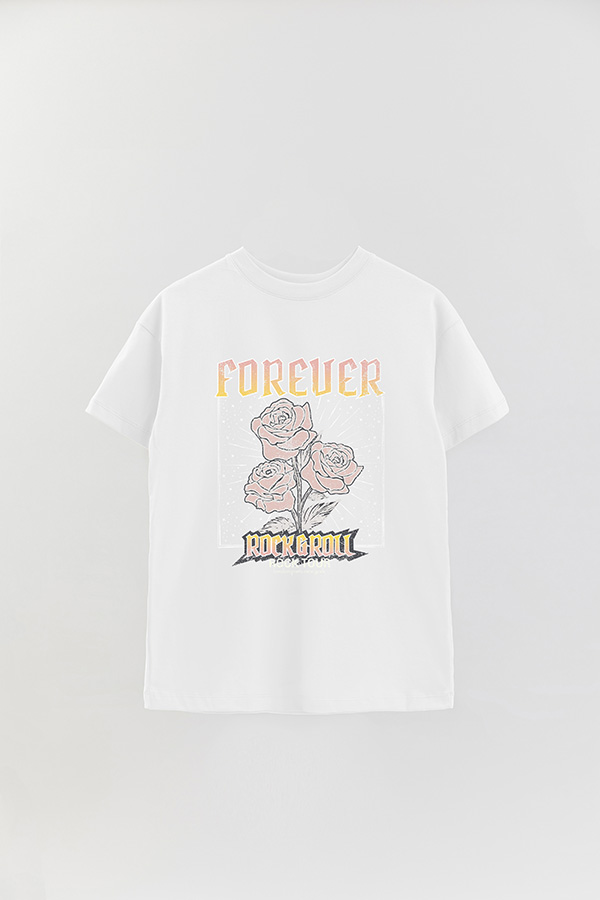 REMERA OVER ESTAMPADA FOREVER