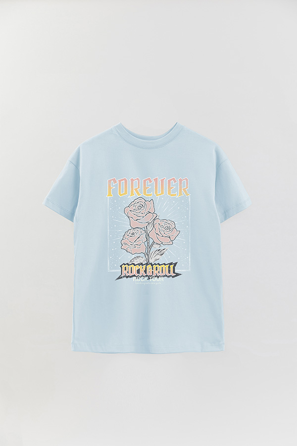 REMERA OVER ESTAMPADA FOREVER