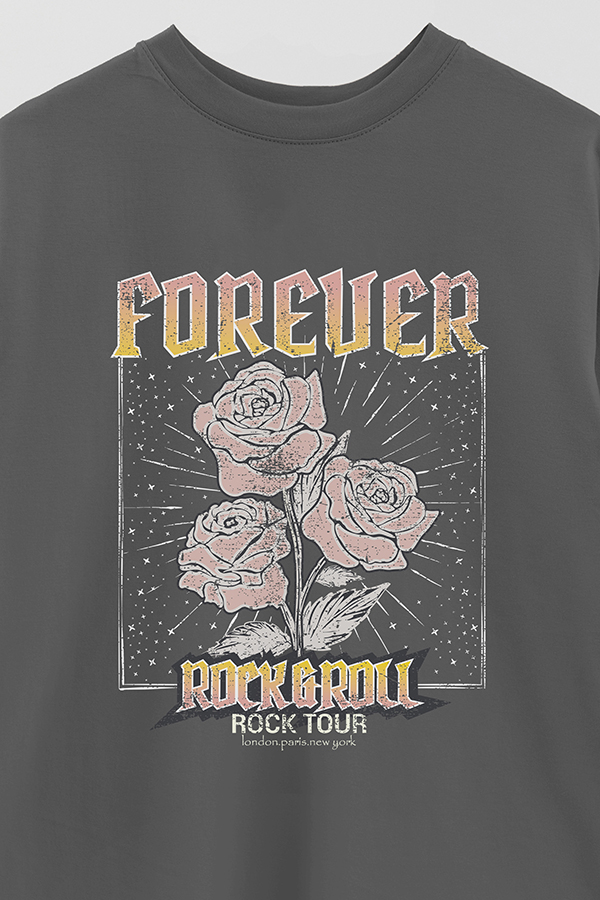 REMERA OVER ESTAMPADA FOREVER