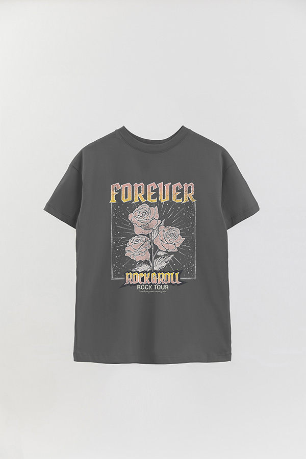 REMERA OVER ESTAMPADA FOREVER