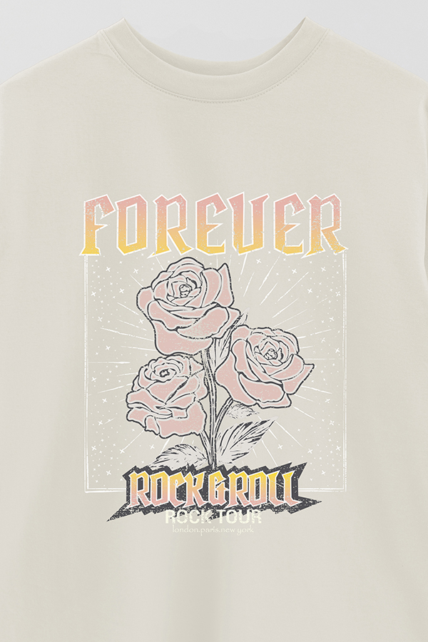 REMERA OVER ESTAMPADA FOREVER